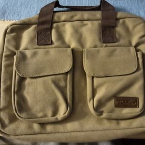 Canvas Messenger Bag for Men - Tan